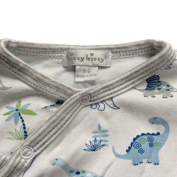 Kissy Kissy Pima Cotton Dinosaur Footie - Picture 2 of 8